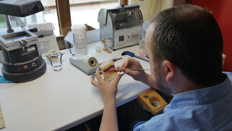 Kevin Doran working on a new set of dentures